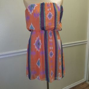 Strapless tribal dress